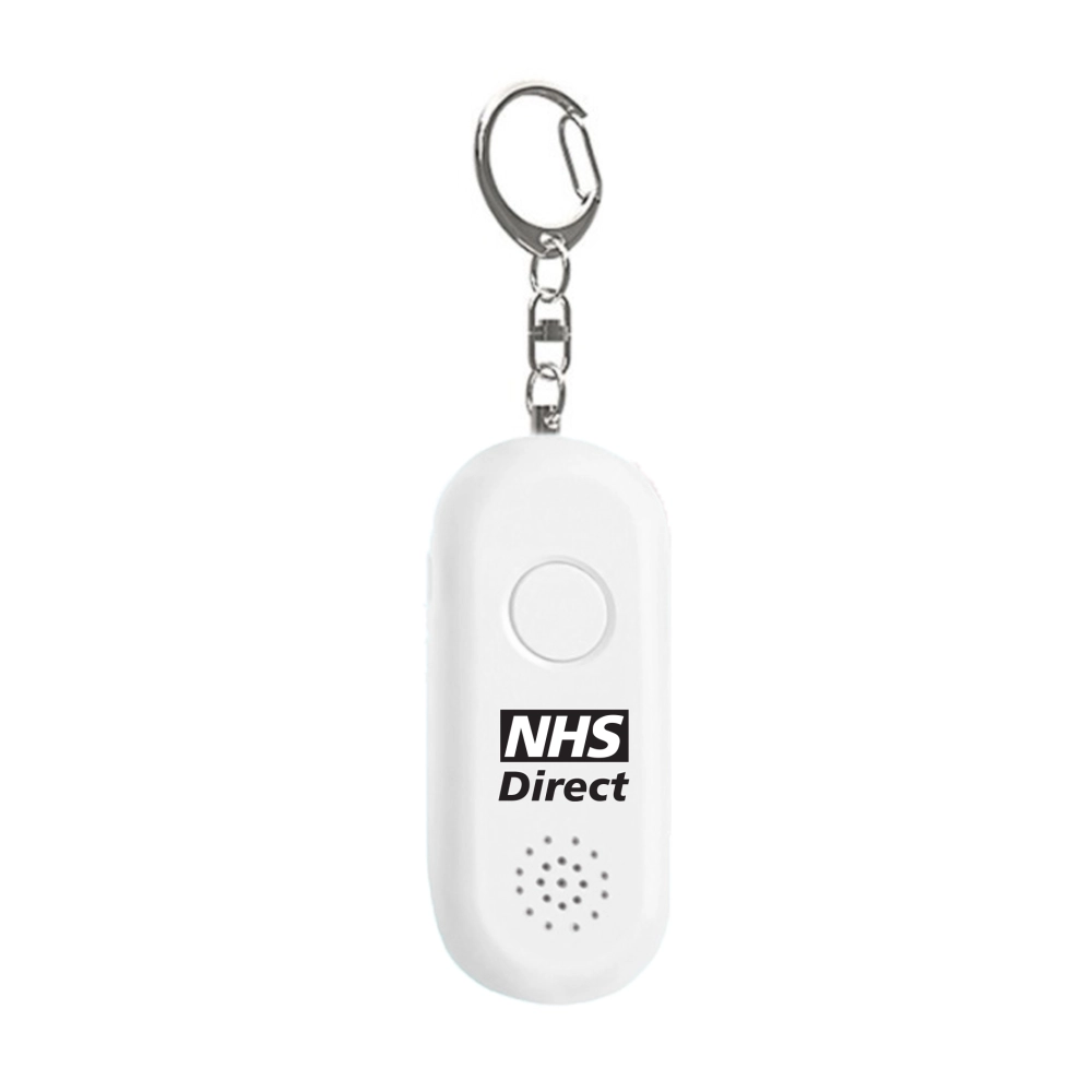 Rechargeable Personal Alarm Keyring with Torch
